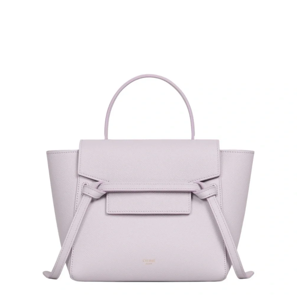 Celine Nano Belt Bag In Grained Calfskin Lavender Grey - Picture 4 of 11